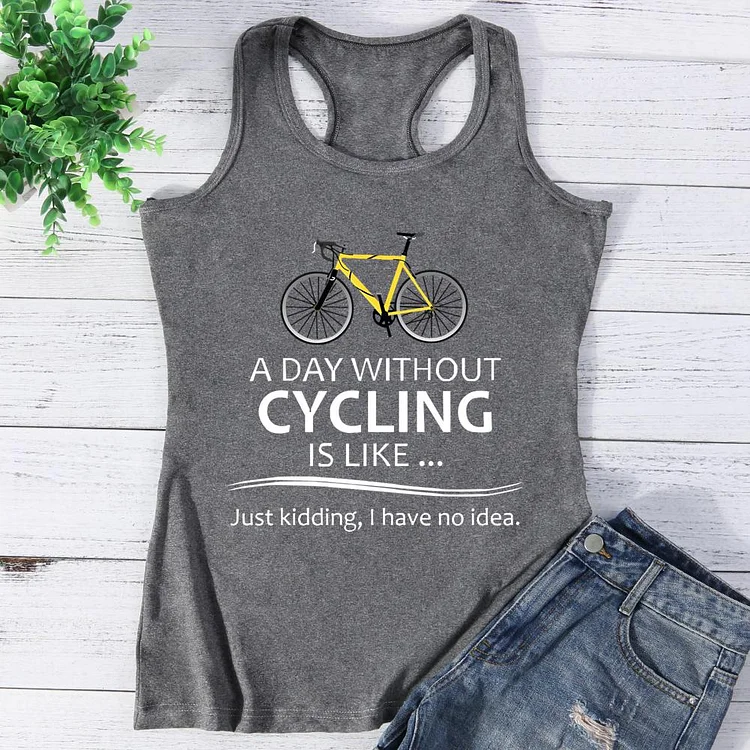 A day without cycling Vest Top-Annaletters
