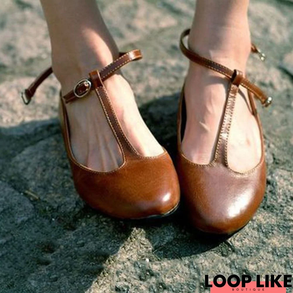 Vintage Pointed Toe  Buckle Strap Sandals