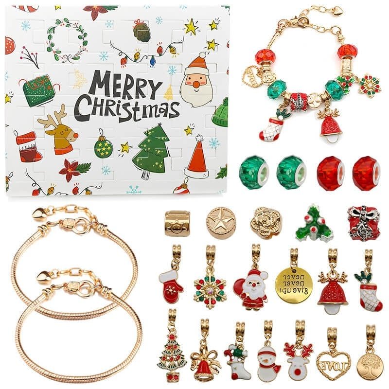 🎅Early Christmas Sale 🎅24 Days Countdown Calendar DIY Christmas Advent Calendar Bracelets Set🎁