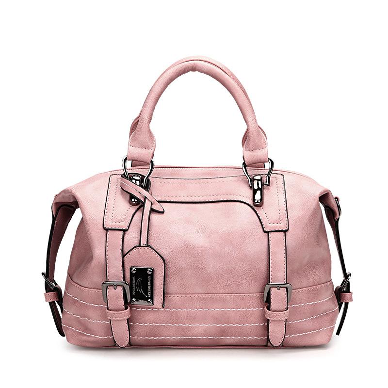 Handbag women's soft face solid color single shoulder diagonal large bag
