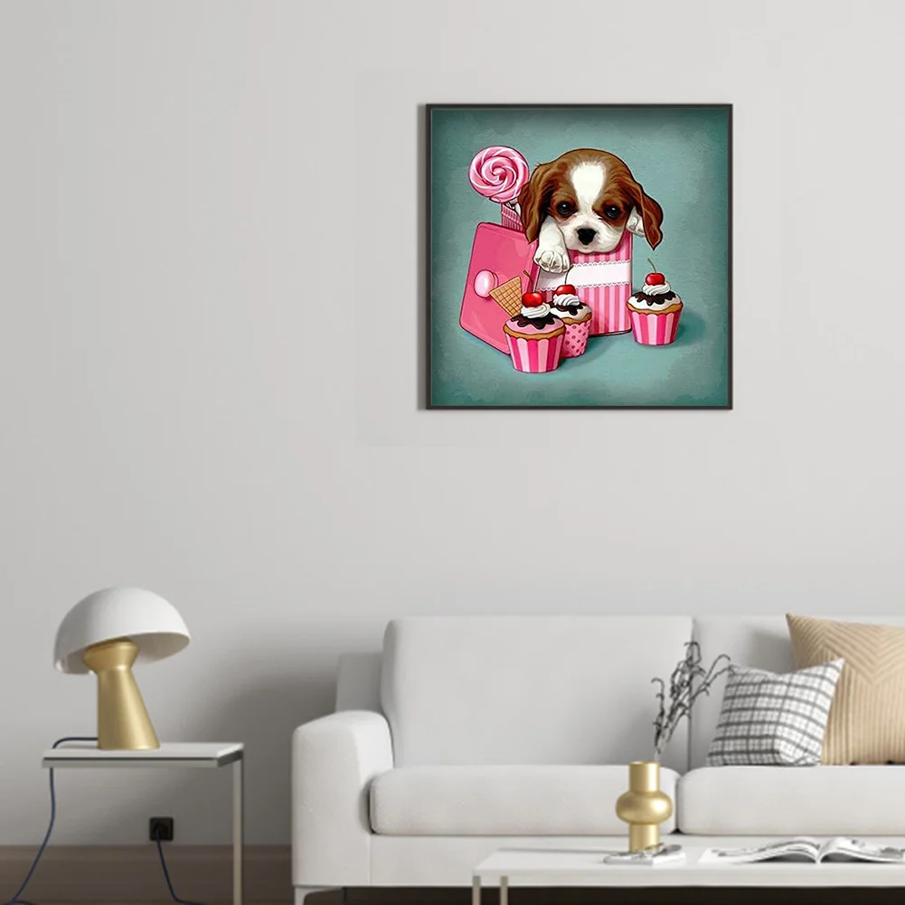 Full Round Diamond Painting 30*30cm - Cute Dog