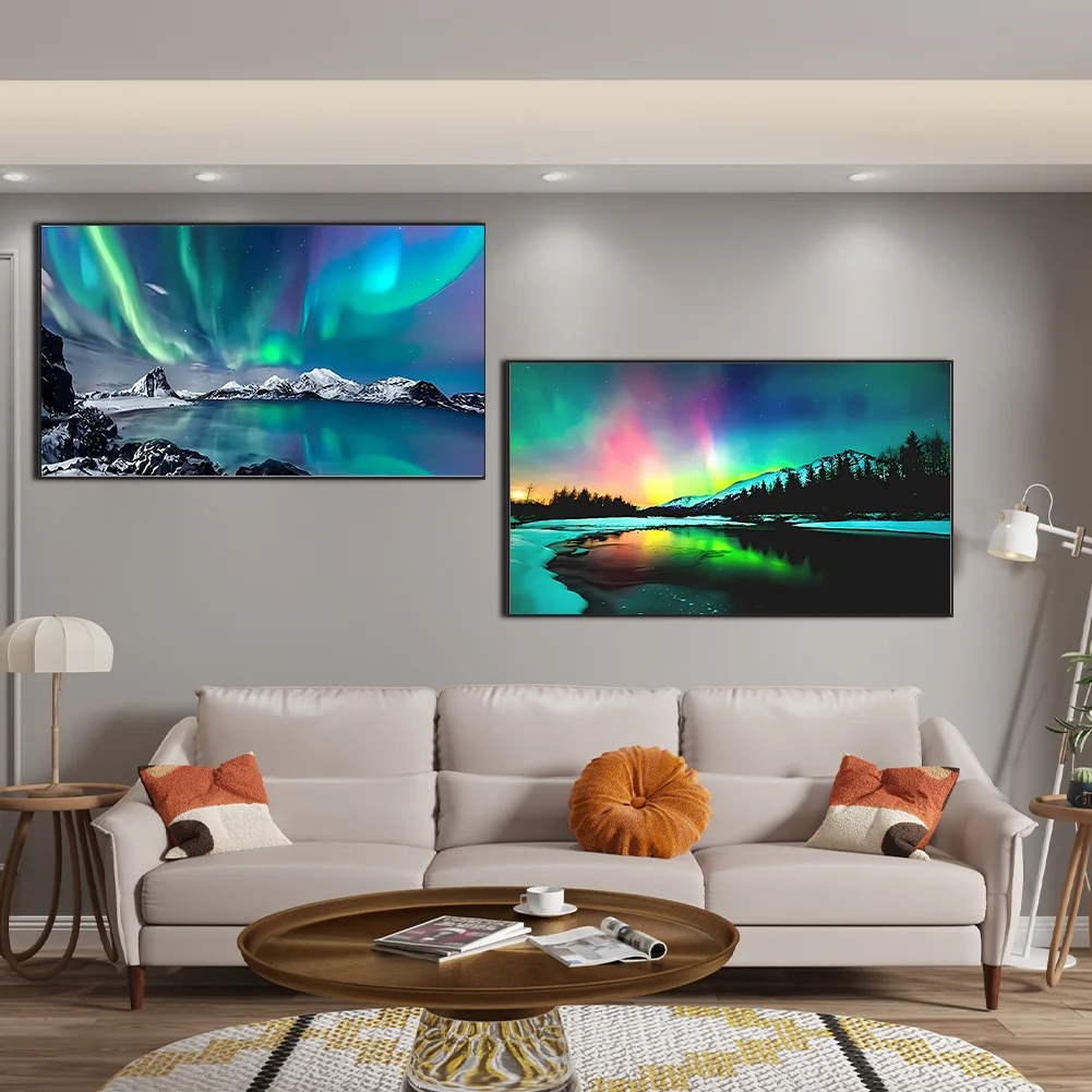 2pcs Diamond Painting - Full Round Drill - Aurora(Canvas|70*40cm)