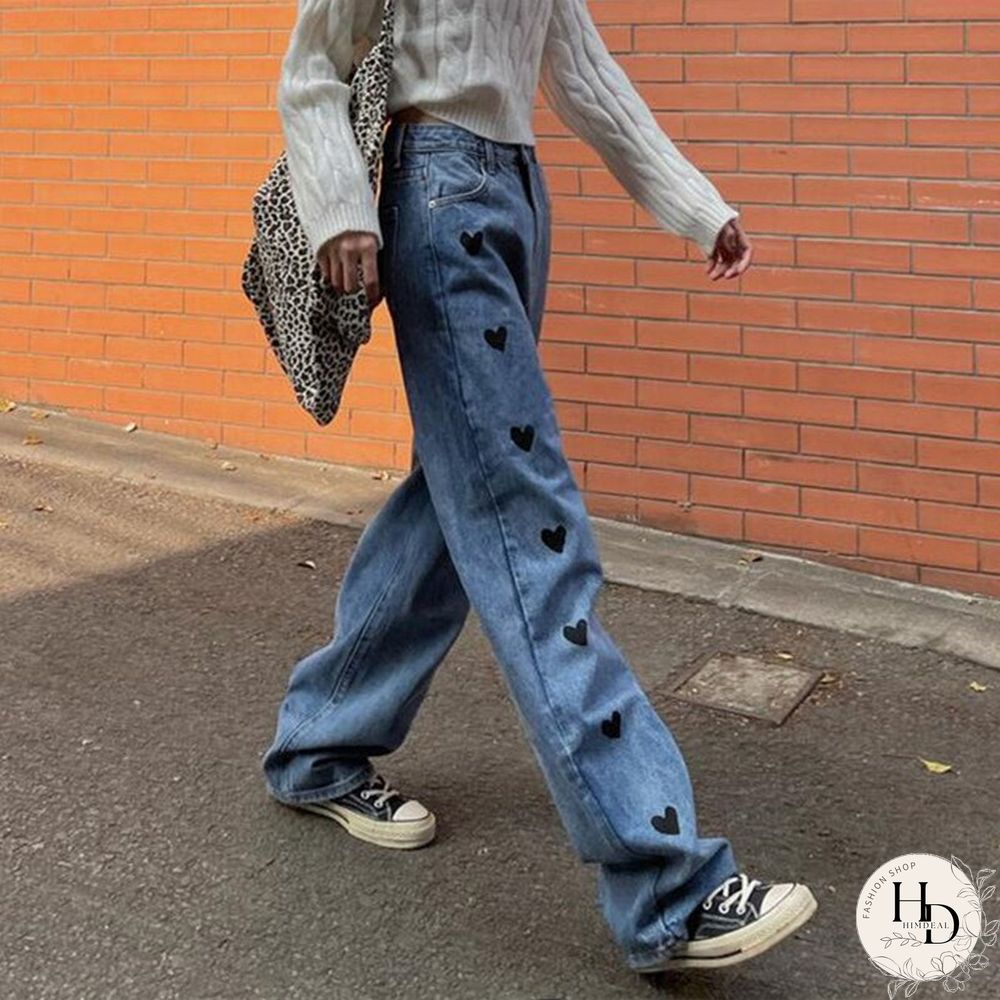 Woman Jeans High Waist Clothes Wide Leg Denim Clothing Blue Streetwear Vintage Quality Fashion Harajuku Straight Pants