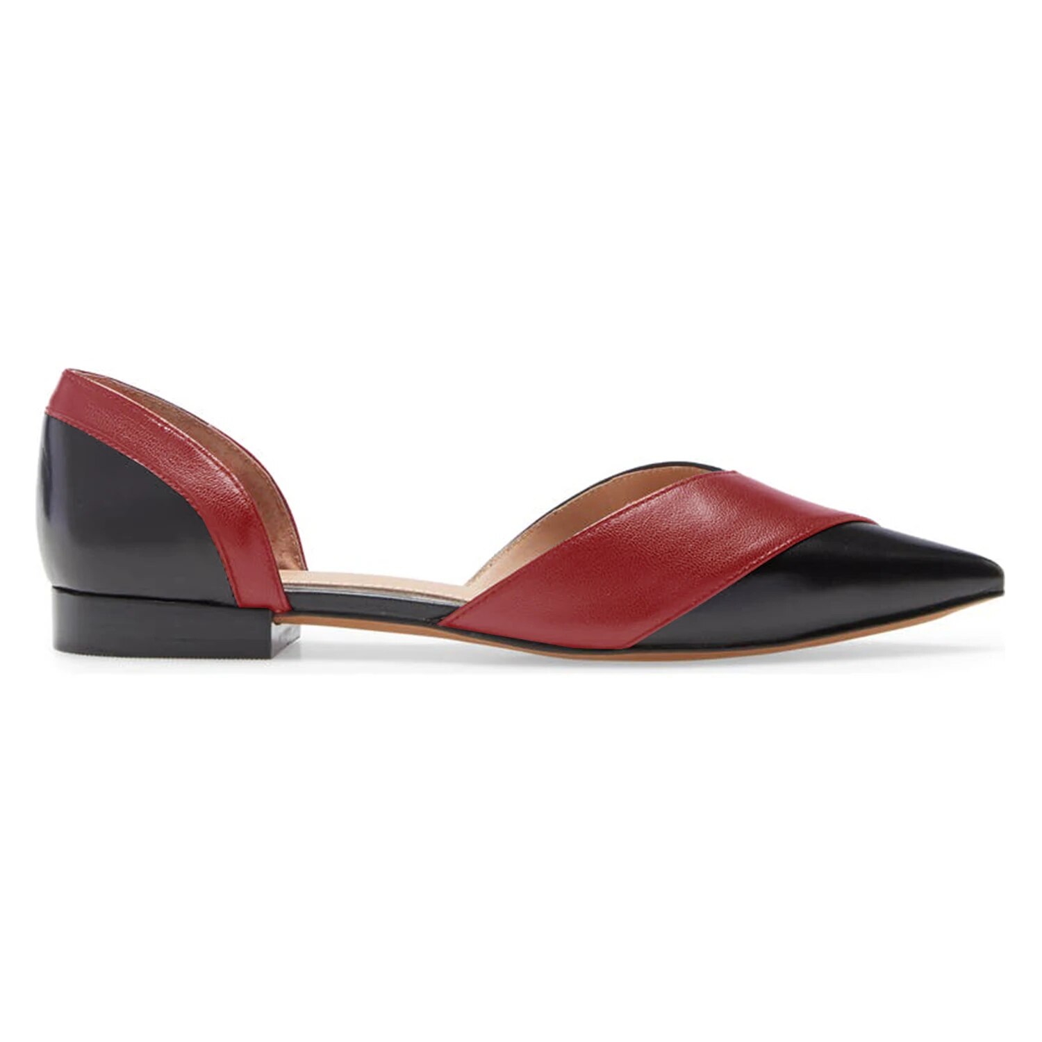 TAAFO Mixed Colors D'Orsay Women's Flats Black Pointed Toe Party Ladies Daily Shoes Large 