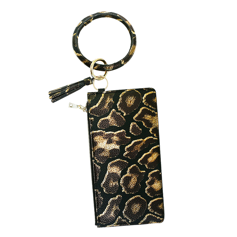 

PU Phone Wallet Wristlet Bangle Tassel O Keychain Women Clutch, Style 6, 501 Original