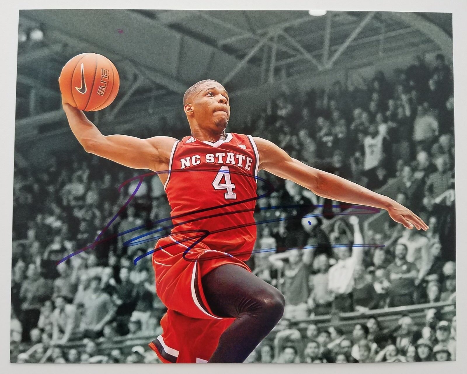 Dennis Smith Jr Signed 8x10 Photo Poster painting NBA Dallas Mavericks Rookie NC State Autograph