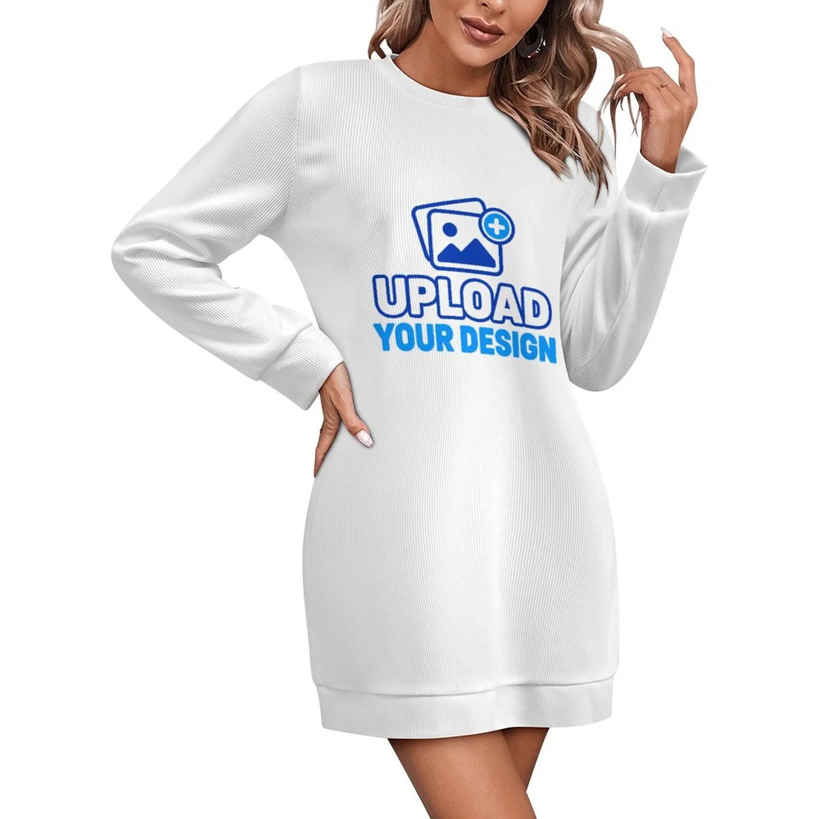 Long-Sleeve Sweater Dress &ndash; personalized print product image 8