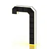 LED Illuminated Modern Address Sign Waterproof Personalized Solar Powered Address Number Dusk To Dawn Adhesive Or Screw Mount for Outside House Light Up Courtyard Hotel Bar