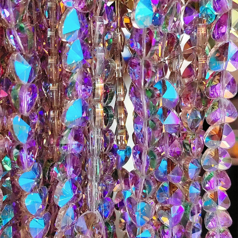 10 PCS/Package 14mm Diameter 10mm Glass Heart Shape Jewelry Accessories