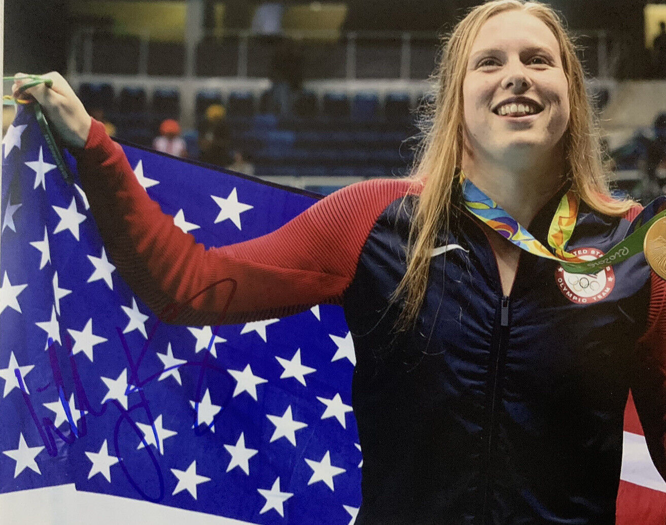 LILLY KING HAND SIGNED 8x10 Photo Poster painting USA OLYMPICS SWIMMER AUTOGRAPH COA