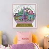 Paris Scenery In Crystal Ball-14CT Stamped Cross Stitch 27*28cm/10.63*11.02in tapestrymarket