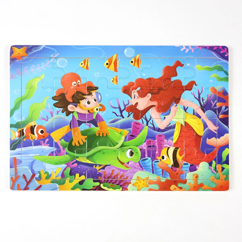 Puzzles Toddler(3-6Years) Cartoon Wood Toys