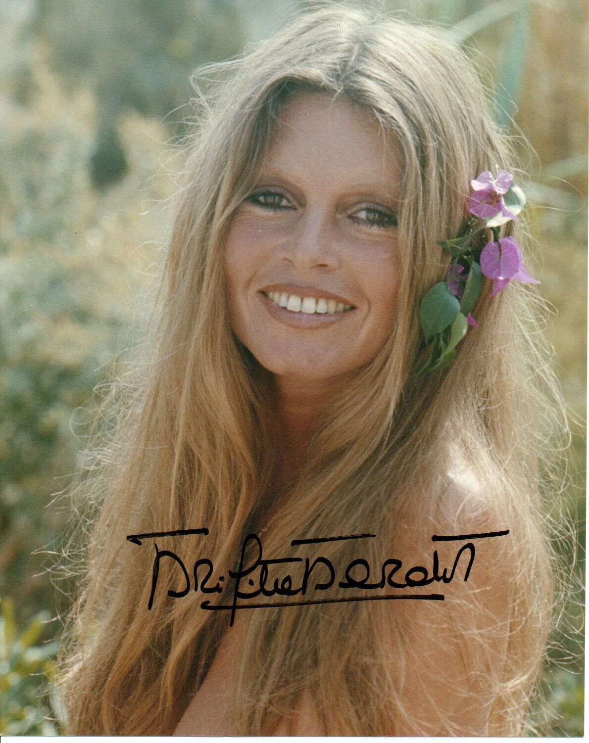 Brigitte Bardot French Actress Autograph Signed 8x10 Photo Poster painting