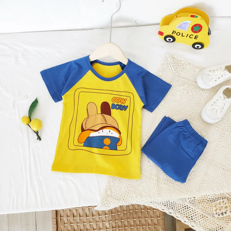 Baby Cow Boy Tee & Shorts Set