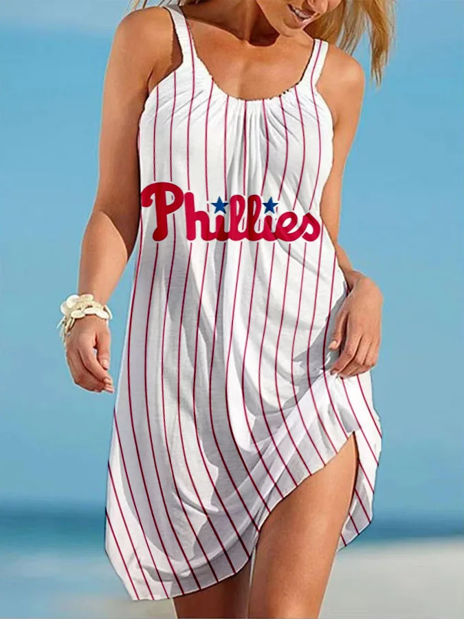 Phillies Round neck sleeveless printed dress