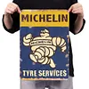 Pneu MICHELIN - Panneaux en &eacute;tain m&eacute;tallique(20*30cm/30*40cm) - Garage