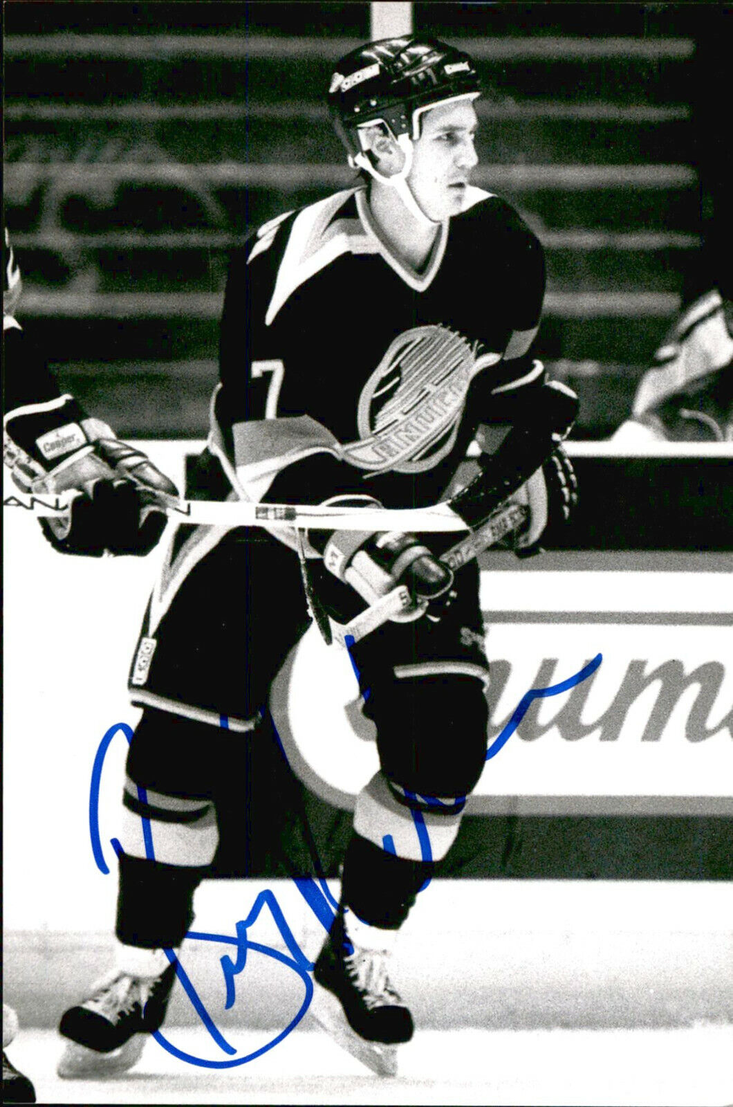 Barry Pederson SIGNED autographed 4x6 Photo Poster painting VANCOUVER CANUCKS #4