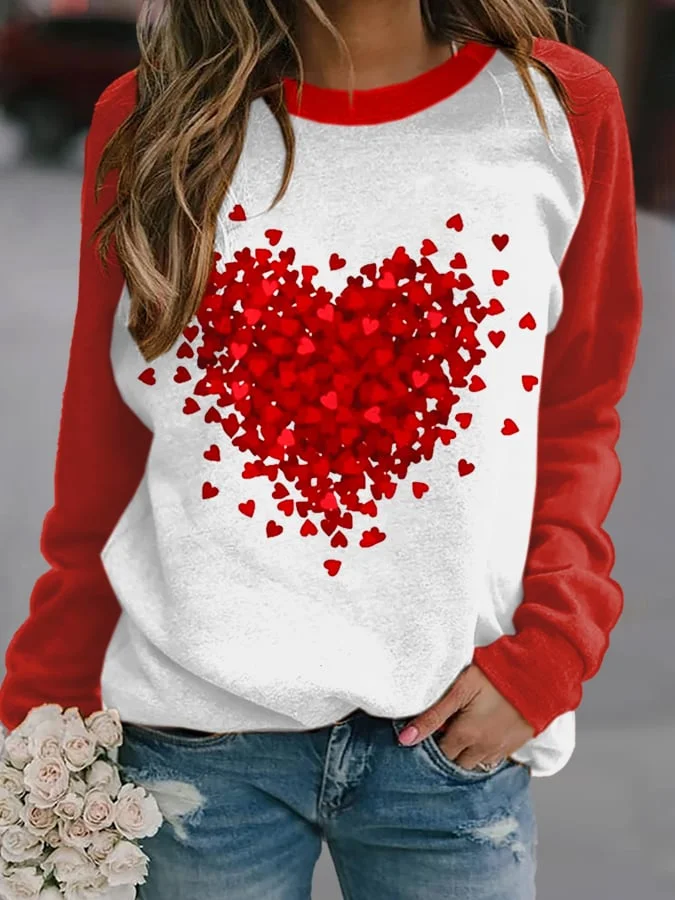 Women's Love Print Casual Sweatshirt socialshop