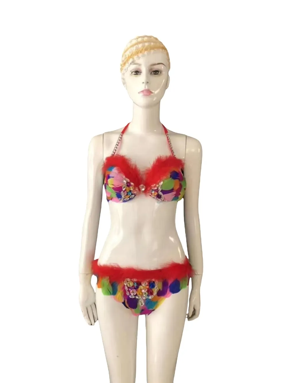 VCSHOES Klusliwing Cuba Santiago Havana Venice Dionysia carnival Float Mask dress masque ball costume samba plumage plume Headd Bikini