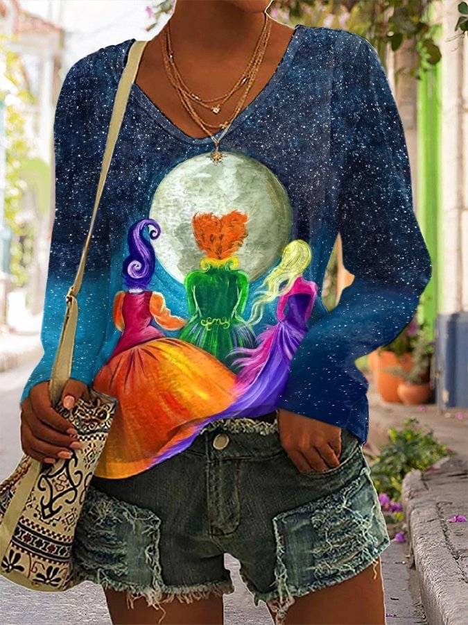 Fashion Abstract Print Long Sleeve T-Shirt