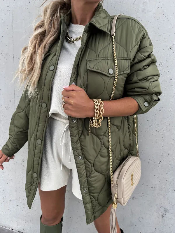 Brownm Brownm And Winter 2023 New Plaid Casual Trend Lapel Single Breasted Cotton-Padded Coat 8849