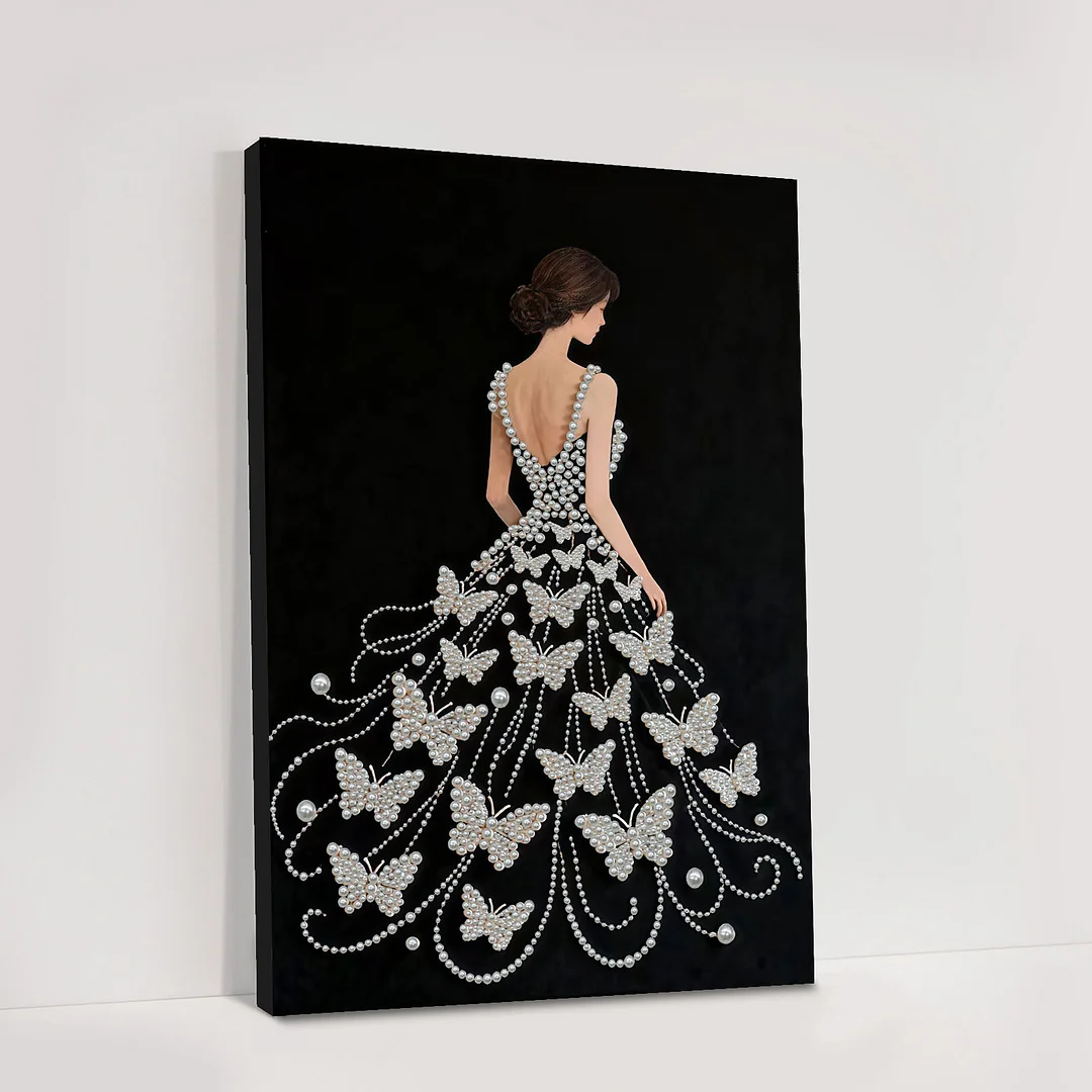 DIY Pearl Painting Art Kit, Oil Painting Style Beads Canvas With Frame 30*40cm, Handmade Home & Wall D&eacute;cor, Beginner Friendly Unique DIY Gift for Friends, Mom