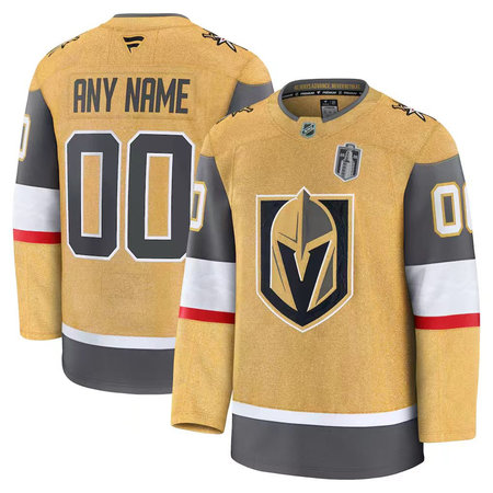 Men's Vegas Golden Knights  Gold 2026 Stanley Cup Final Premium Custom Jersey