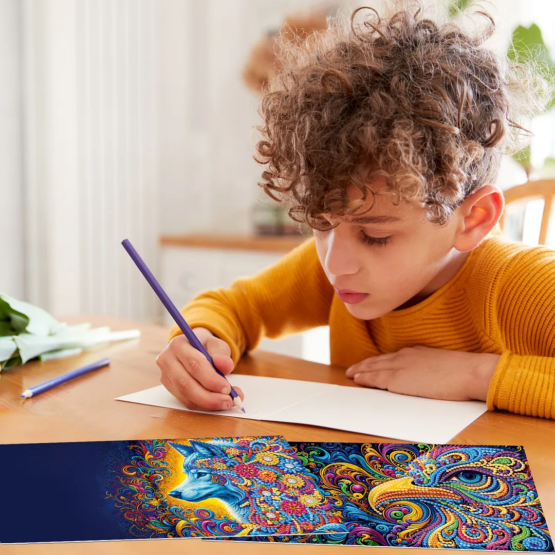 6pcs Mandala Flowers and Animals DIY Diamond Painting Greeting Card Kits with Envelopes Diamond Art Greeting Cards Diamond Art Cards Kits for Adults DIY Crafts Family Friend Gifts