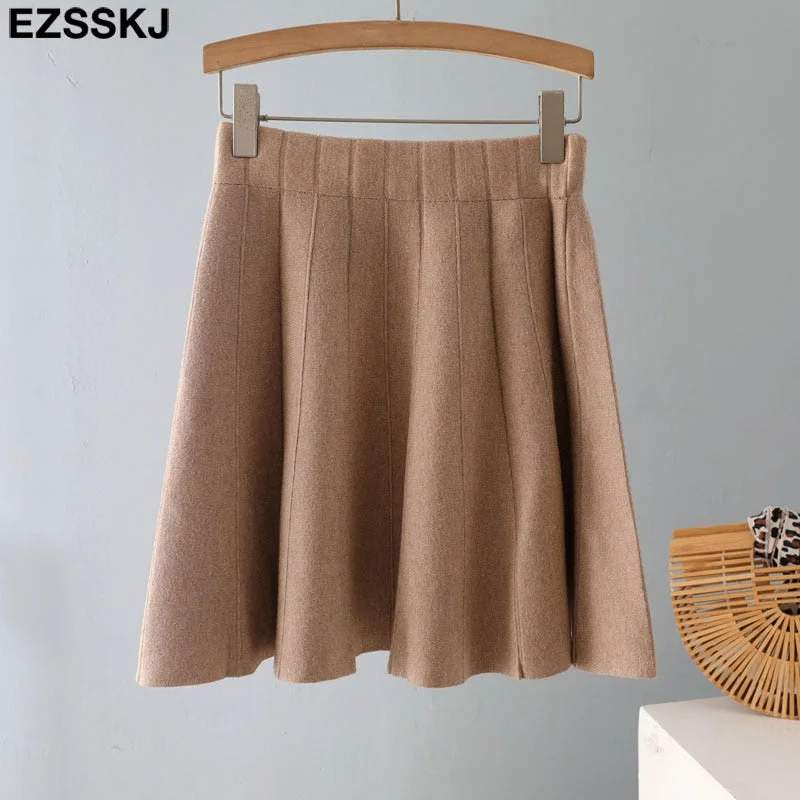 2021 Autumn winter short Sun skirt for women girls mini sweater skirt short skirt a-line skirt new high-waist mini skirts