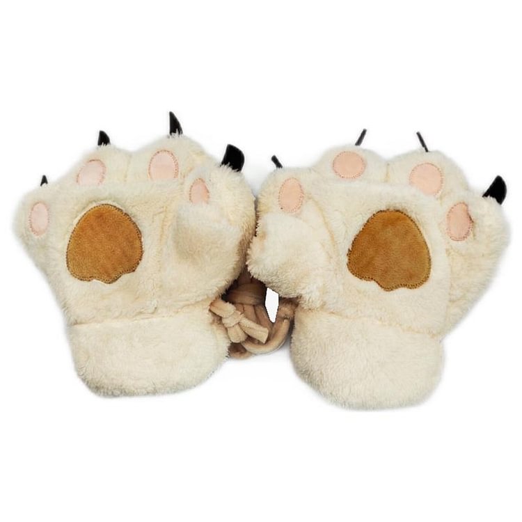Bear Claw Plush Warm Gloves - Modakawa Modakawa