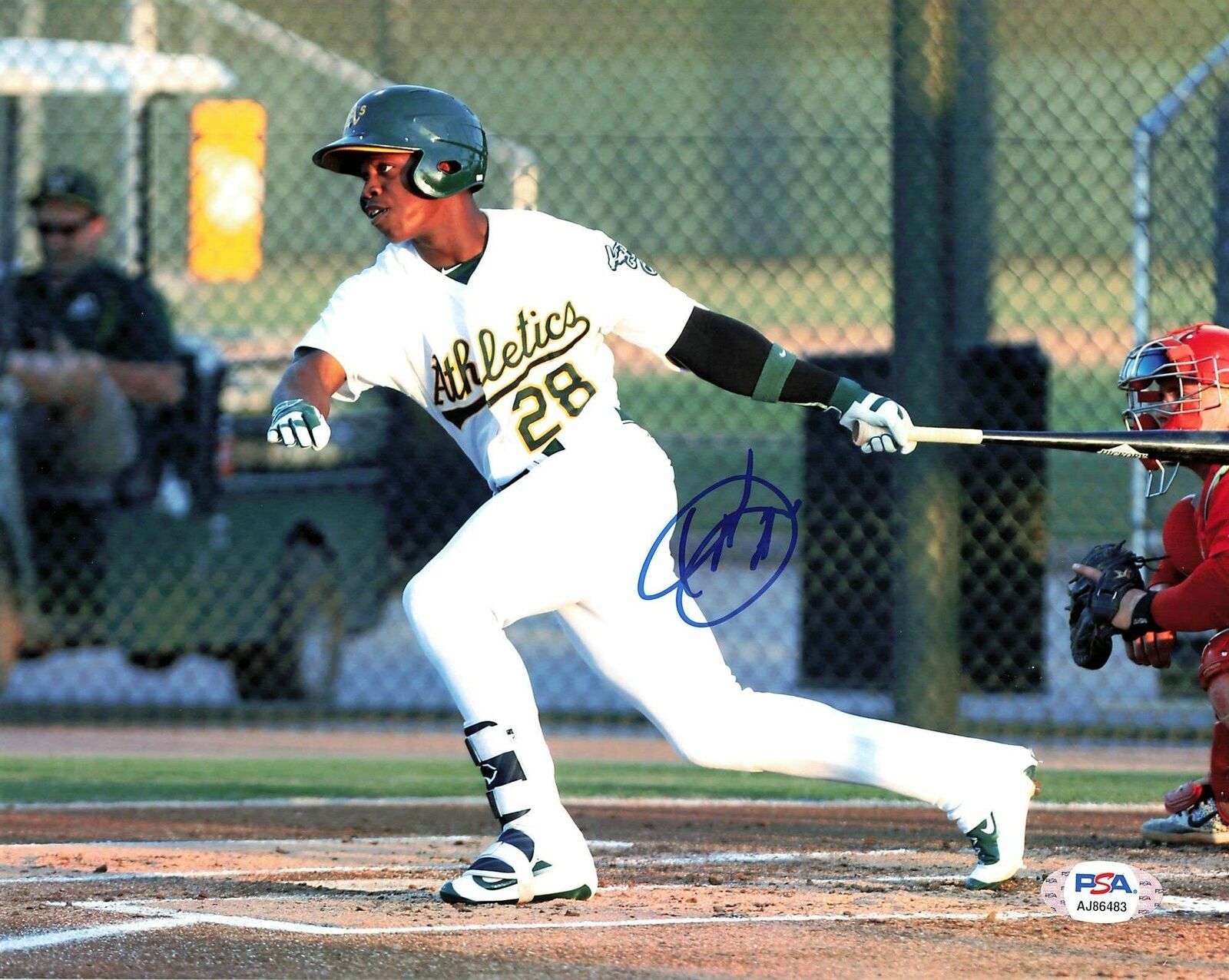 Lazaro Armenteros signed 8x10 Photo Poster painting PSA/DNA Oakland Athletics Autographed