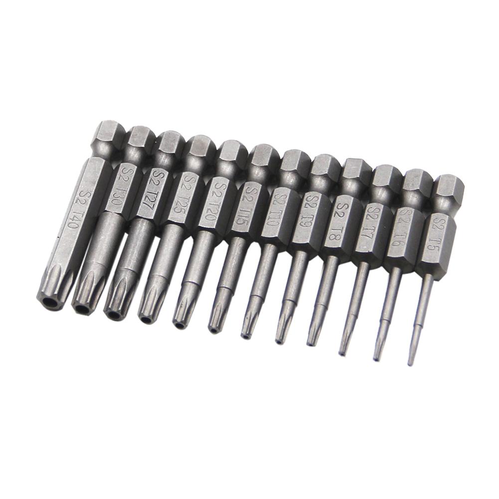 

12pcs Alloy Steel Security Tamper Proof Hex Torx Screwdriver Drill Bits, 501 Original