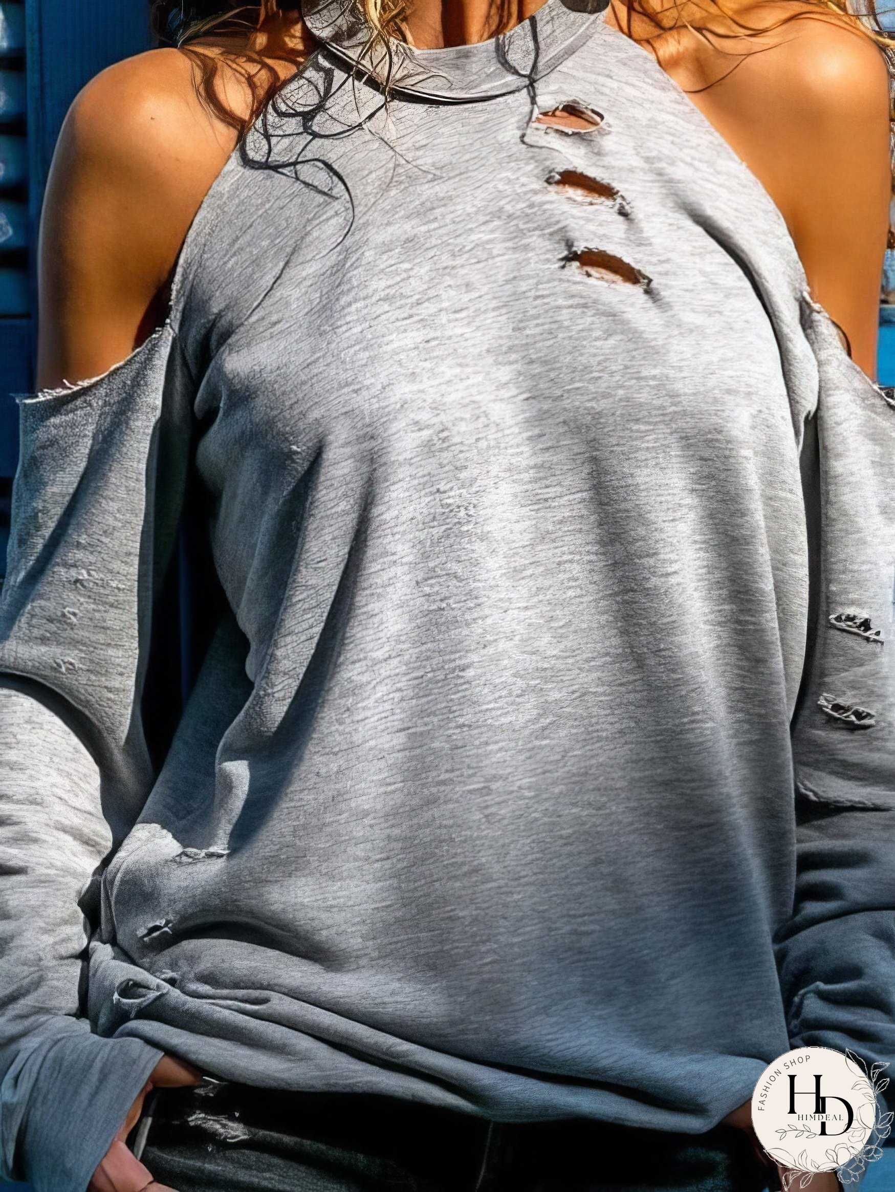 Versatile Cold Shoulder Sweater