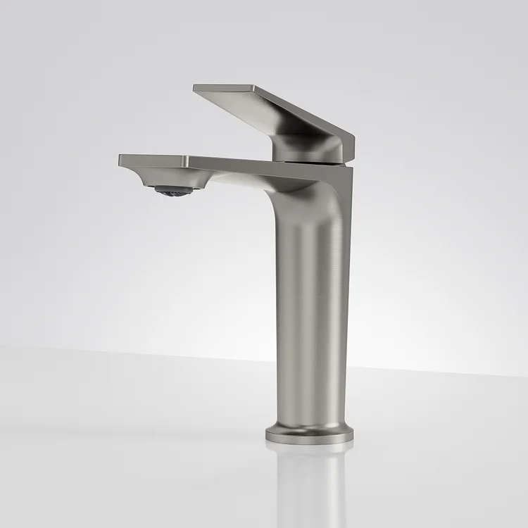 EVERSTEIN Modern Single Handle Bathroom Sink Faucet in Brushed Nickel