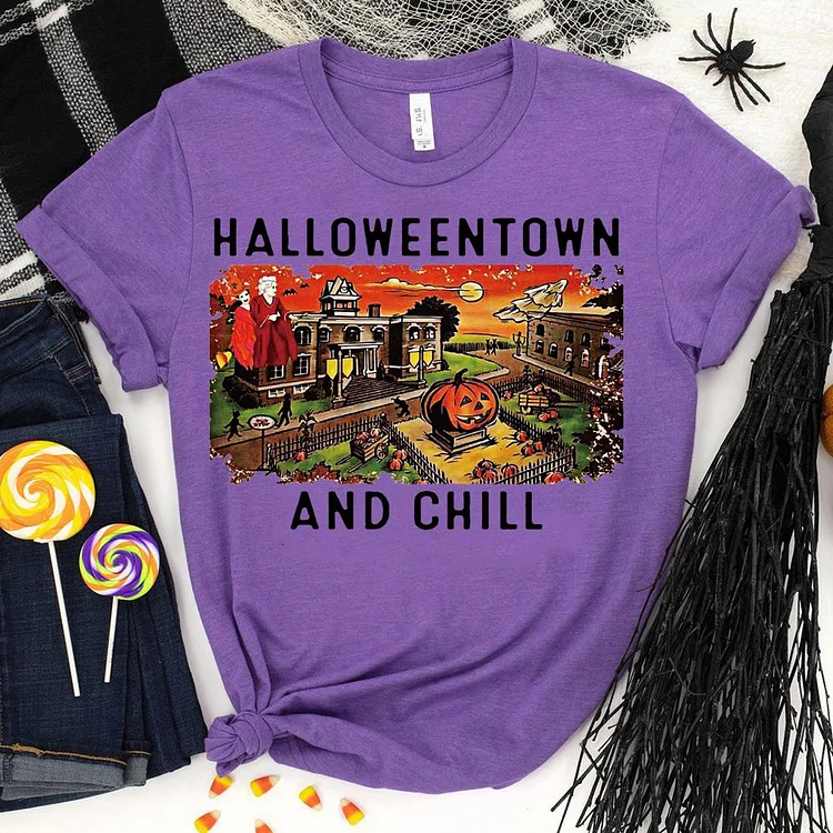 Halloweentown And Chill T-Shirt-06967