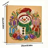 (25x25cm)DIY Pearl Painting Xmas Framed Handmade Pearl Material Art Kit Living Room Decor