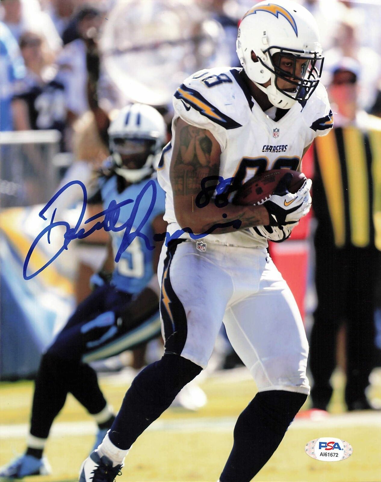 DANTE ROSARIO Signed 8x10 Photo Poster painting PSA/DNA San Diego Chargers Autographed