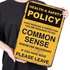 Warning"HEALTH & SAFETY POLICY" - Vintage Metal Signs(12*16Inch) - Warning