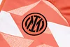 Joyfball 2024/2025 Internazionale Milan Half-Pull Training Suit Orange Football Jersey 1:1 Thai Quality Set