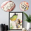 Diamond Painting-DIY Special Shaped Drill Pearl Painting Butterfly and Girl(30x40cm)