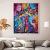 Abstract Cat Painting-11CT Stamped Cross Stitch 40*50cm/15.75*19.69in
