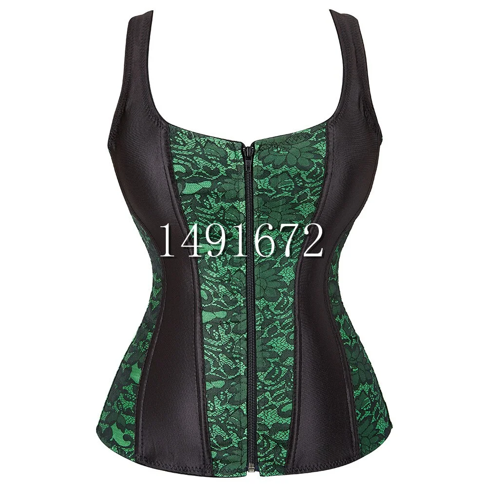 Billionm Corset Top Womens Shoulder Straps Bustier Overbust Jacquard Exotic Corselet Sexy Lingerie Brocade Plus Size Costumes Fashion