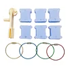 Cross Stitch Floss Bobbin Organizer Kit - 100 Bobbins, Jump Rings, Mini Bobbin Winder & Blank Labels tapestrymarket
