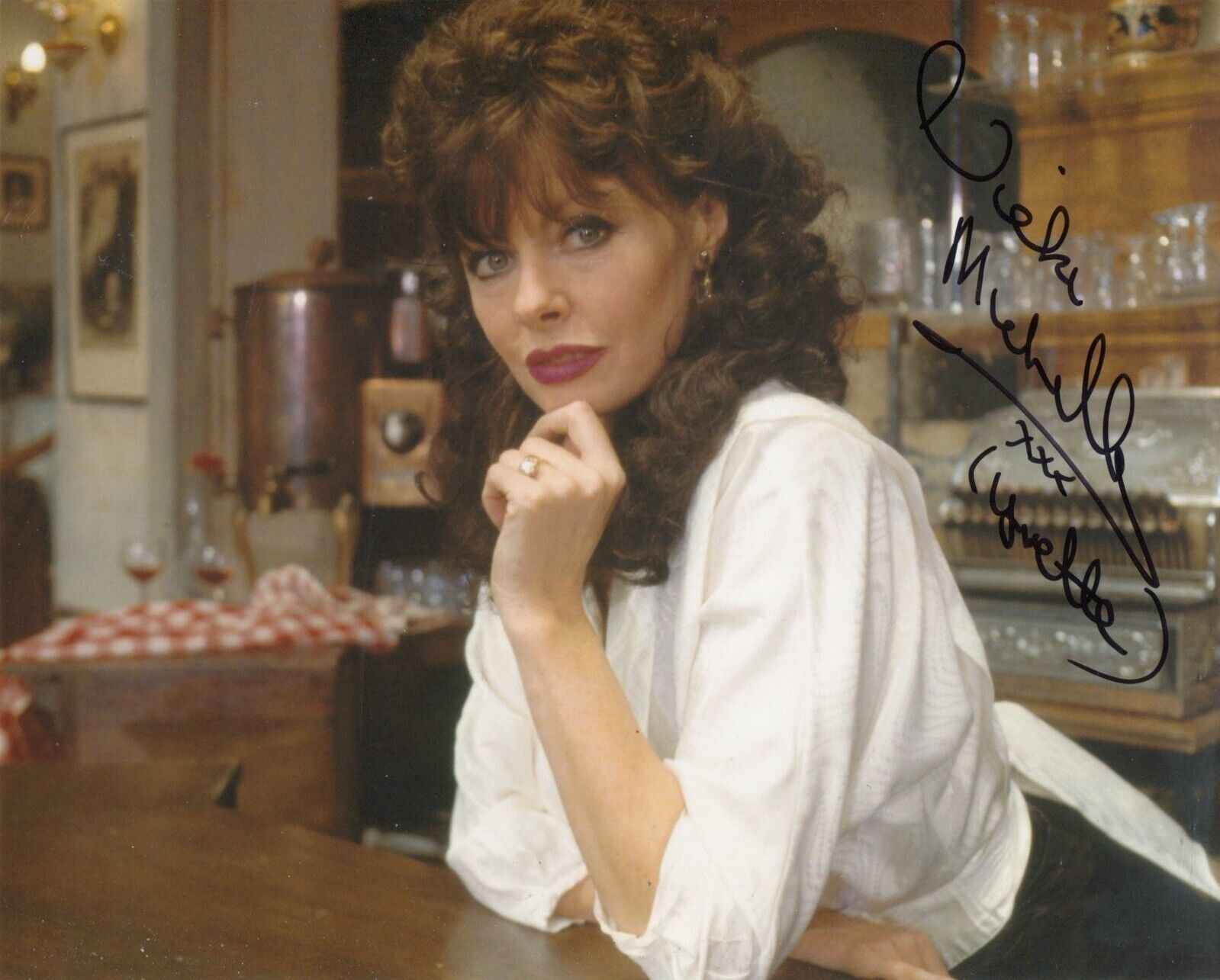 Actress Vicki Michelle as Yvette signed ALLO ALLO comedy Photo Poster painting - UACC DEALER