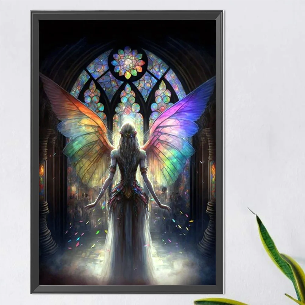 Partial AB Diamond Painting - Full Round Drill - Angel Girl(Canvas|45*65cm)