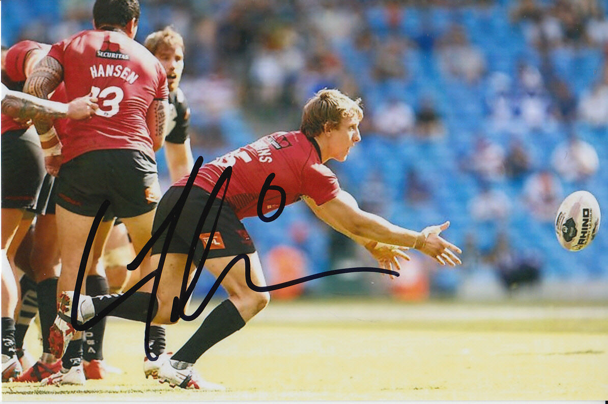 SALFORD RED DEVILS HAND SIGNED LOGAN TOMKINS 6X4 Photo Poster painting 3.