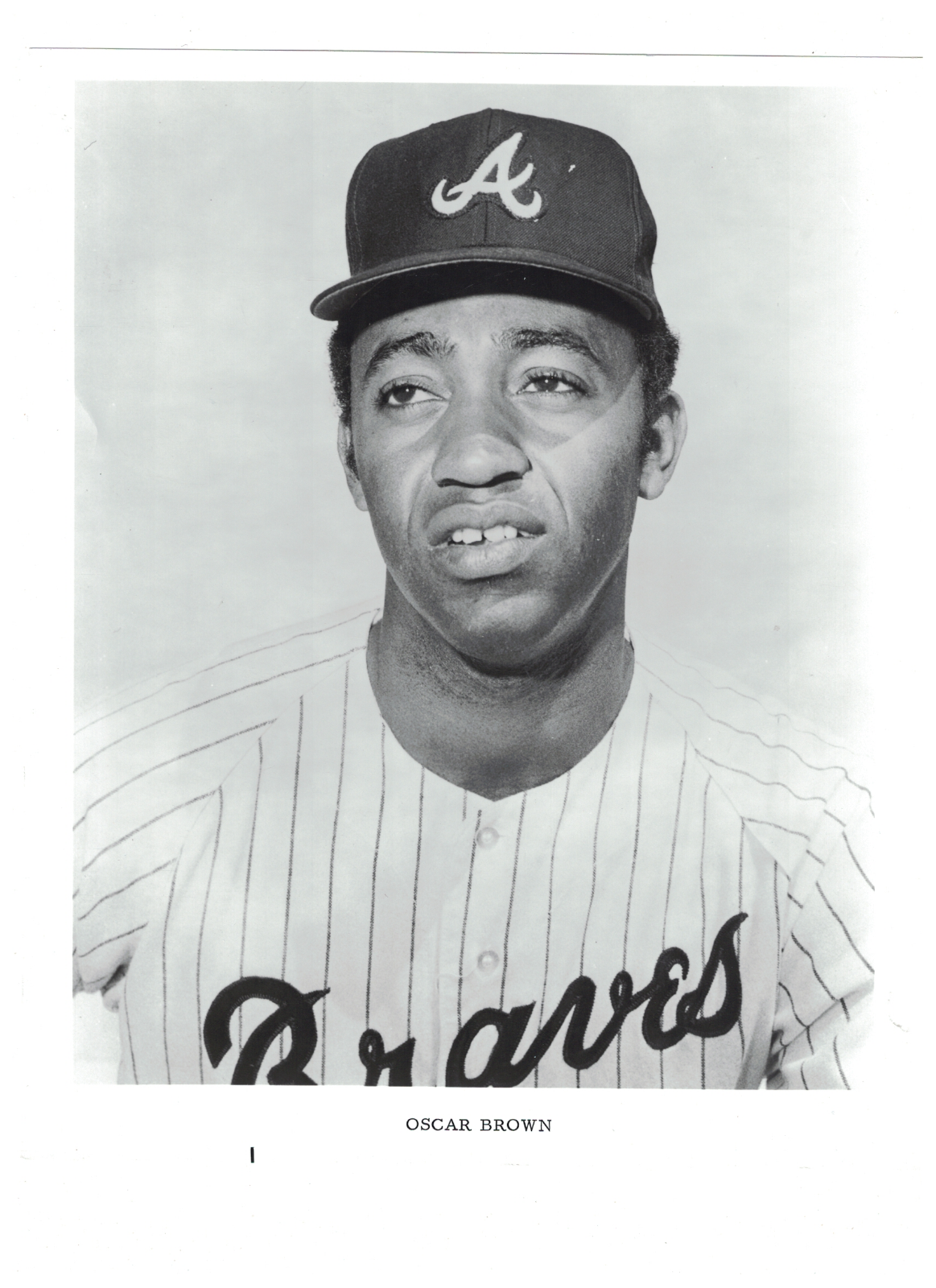 Oscar Brown Atlanta Braves 8x10 Vintage Team Issued Photo Poster painting RH1