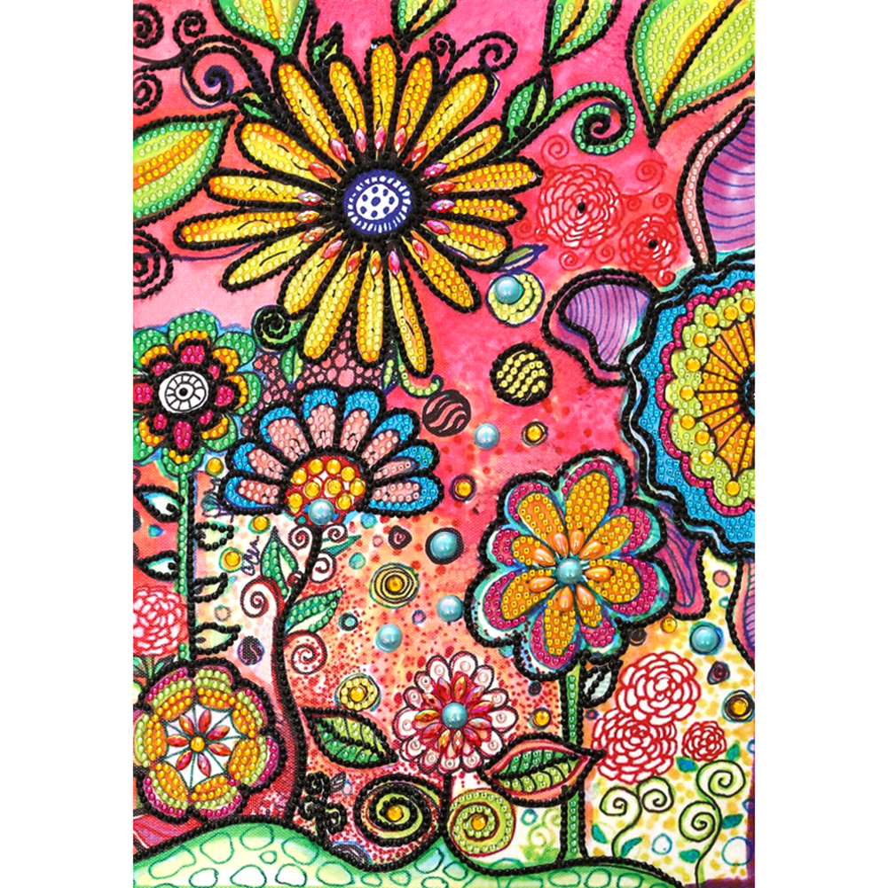 

30*40CM - Crystal Special Shaped Diamond Painting - Flower, 501 Original