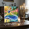 Jumping Girl DIY set de peinture perl&eacute;e en forme sp&eacute;ciale avec cadre 25x25cm cadeau