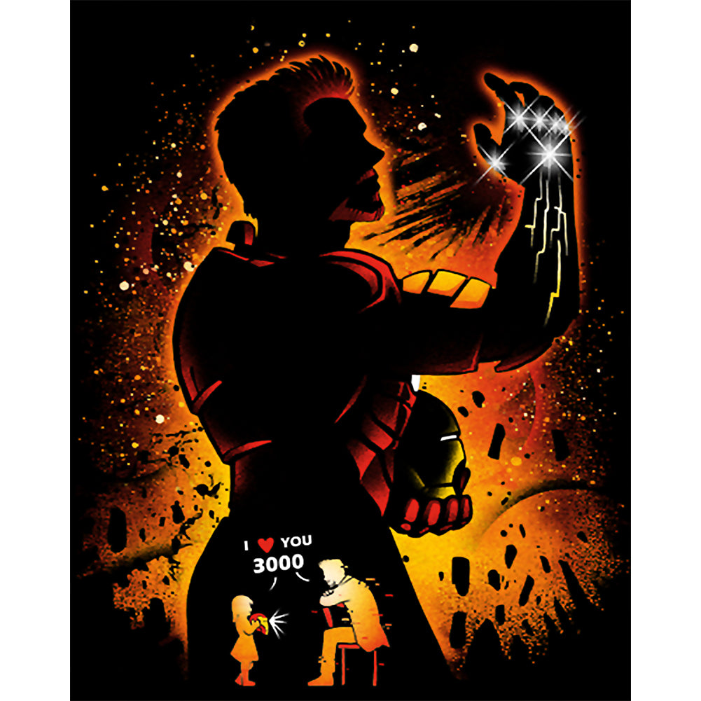 Silhouette - Iron Man (40*50CM) 11CT Stamped Cross Stitch gbfke
